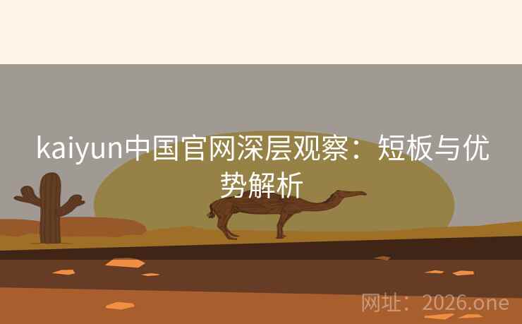 kaiyun中国官网深层观察：短板与优势解析